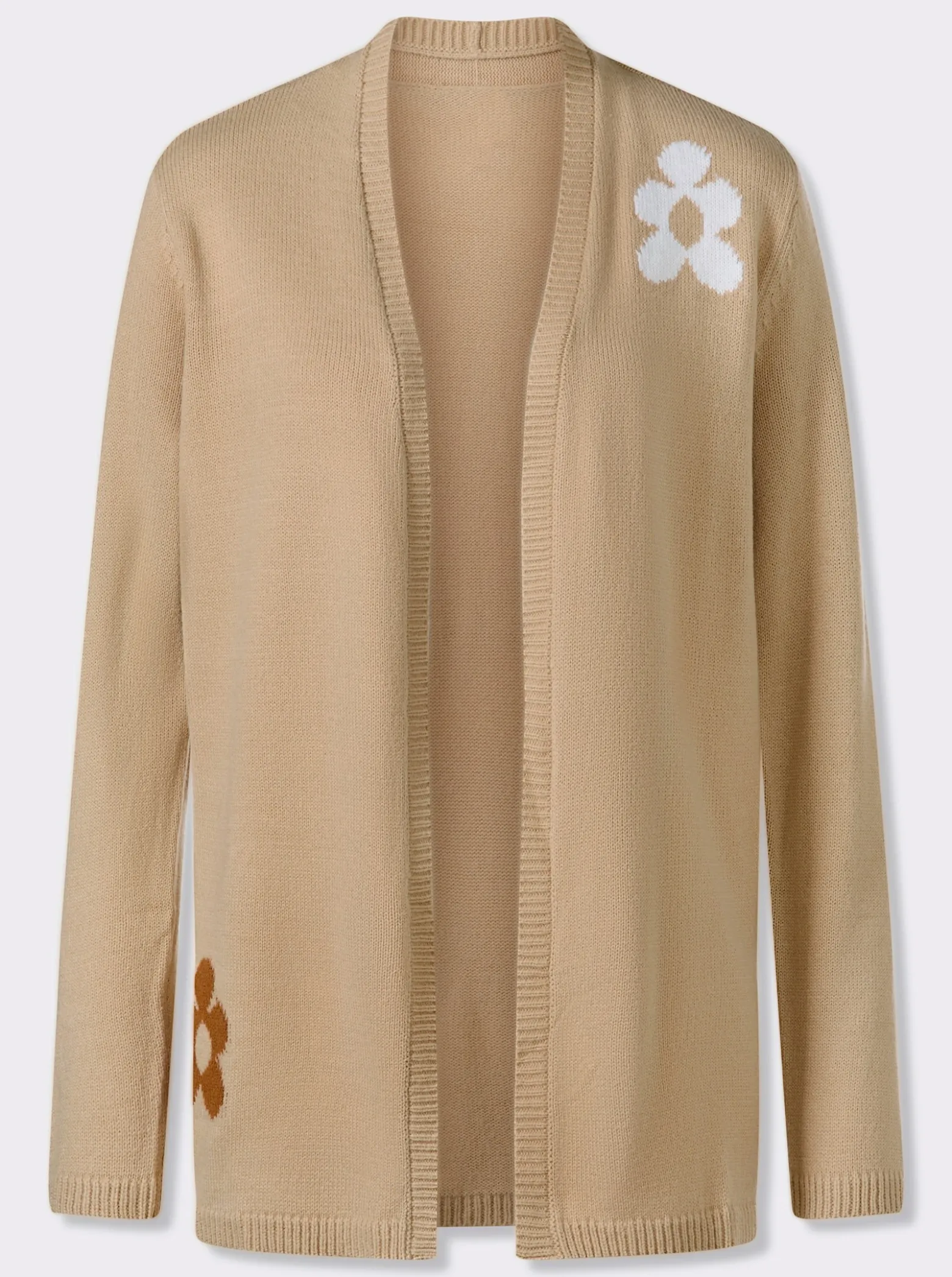 Strickjacke im floralen Dessin