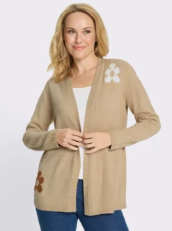 Strickjacke im floralen Dessin