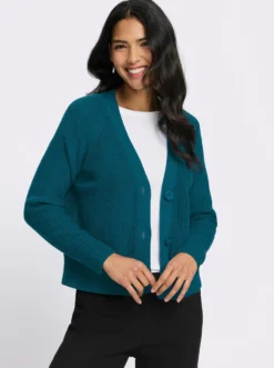 Strickjacke im Patentstrick