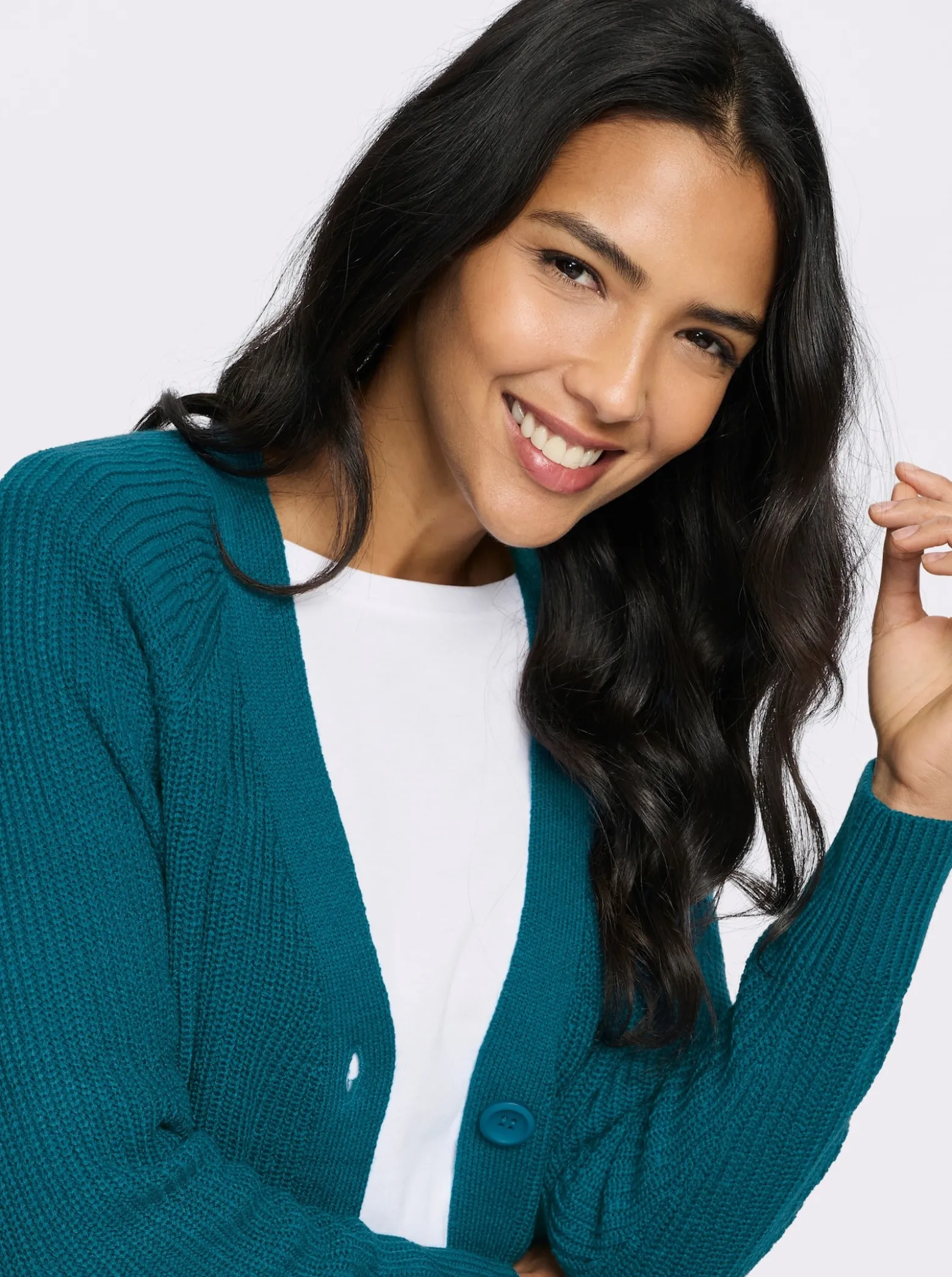Strickjacke im Patentstrick