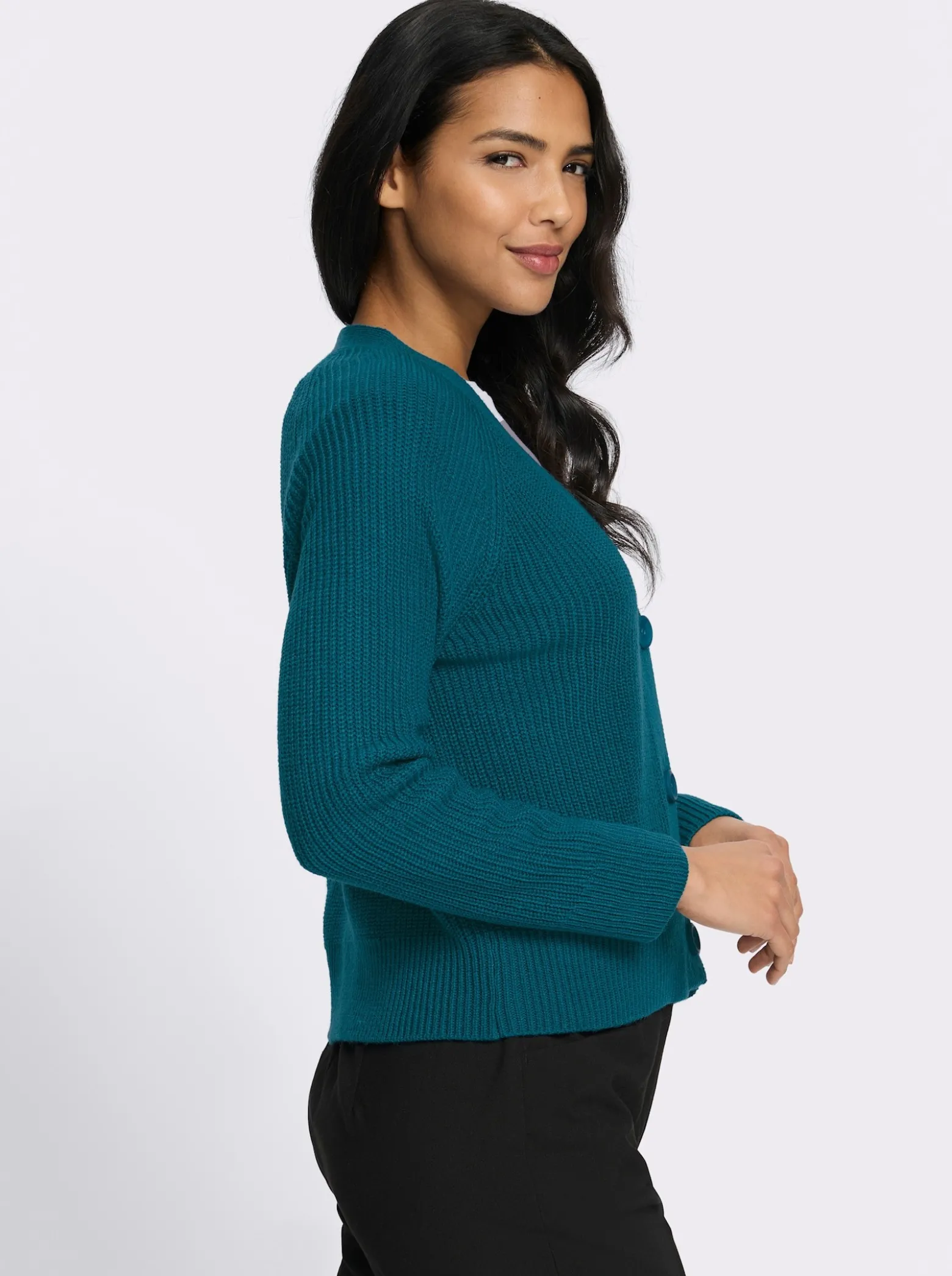 Strickjacke im Patentstrick