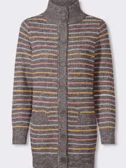 Strickjacke im Streifenmuster