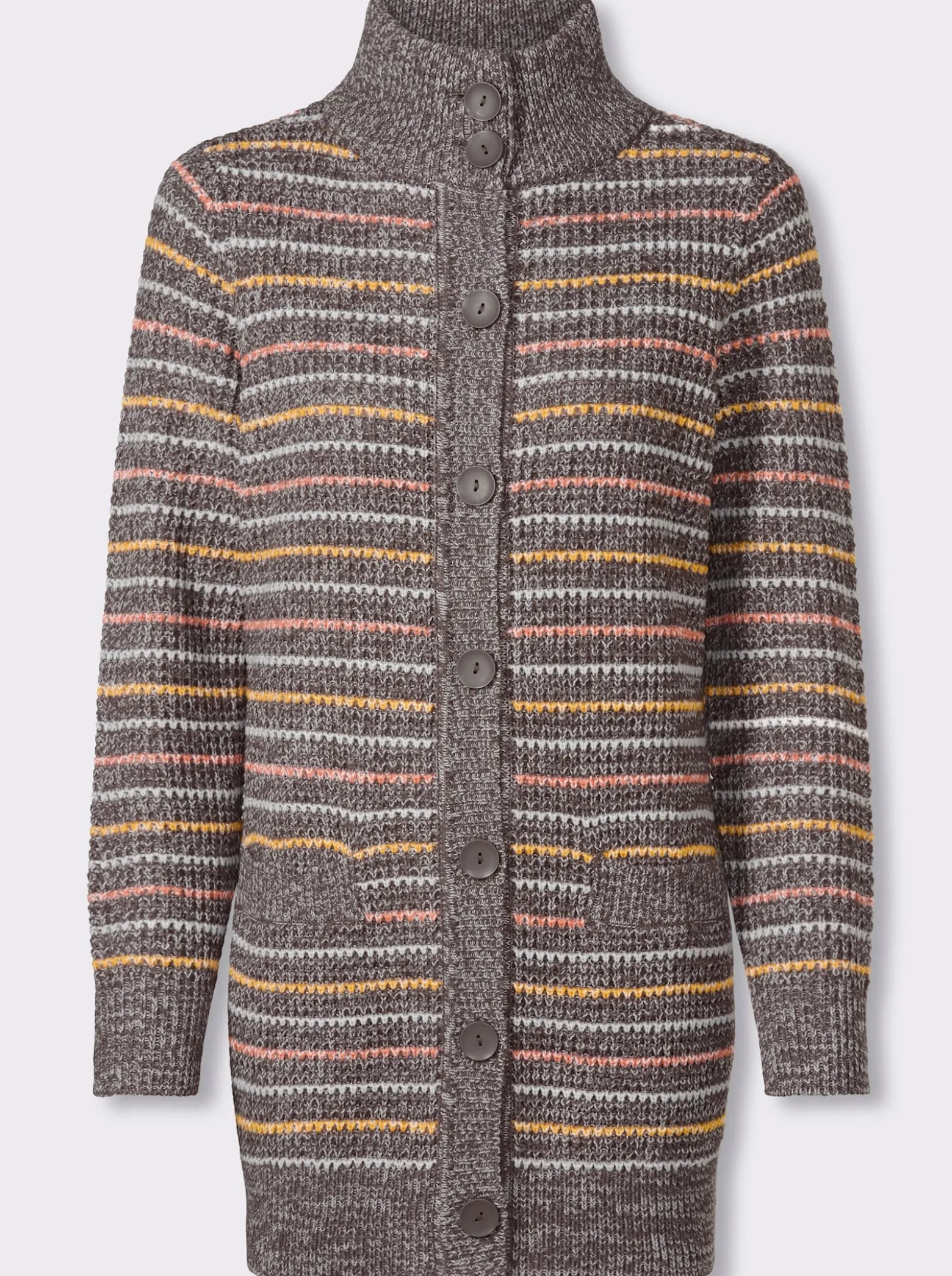 Strickjacke im Streifenmuster