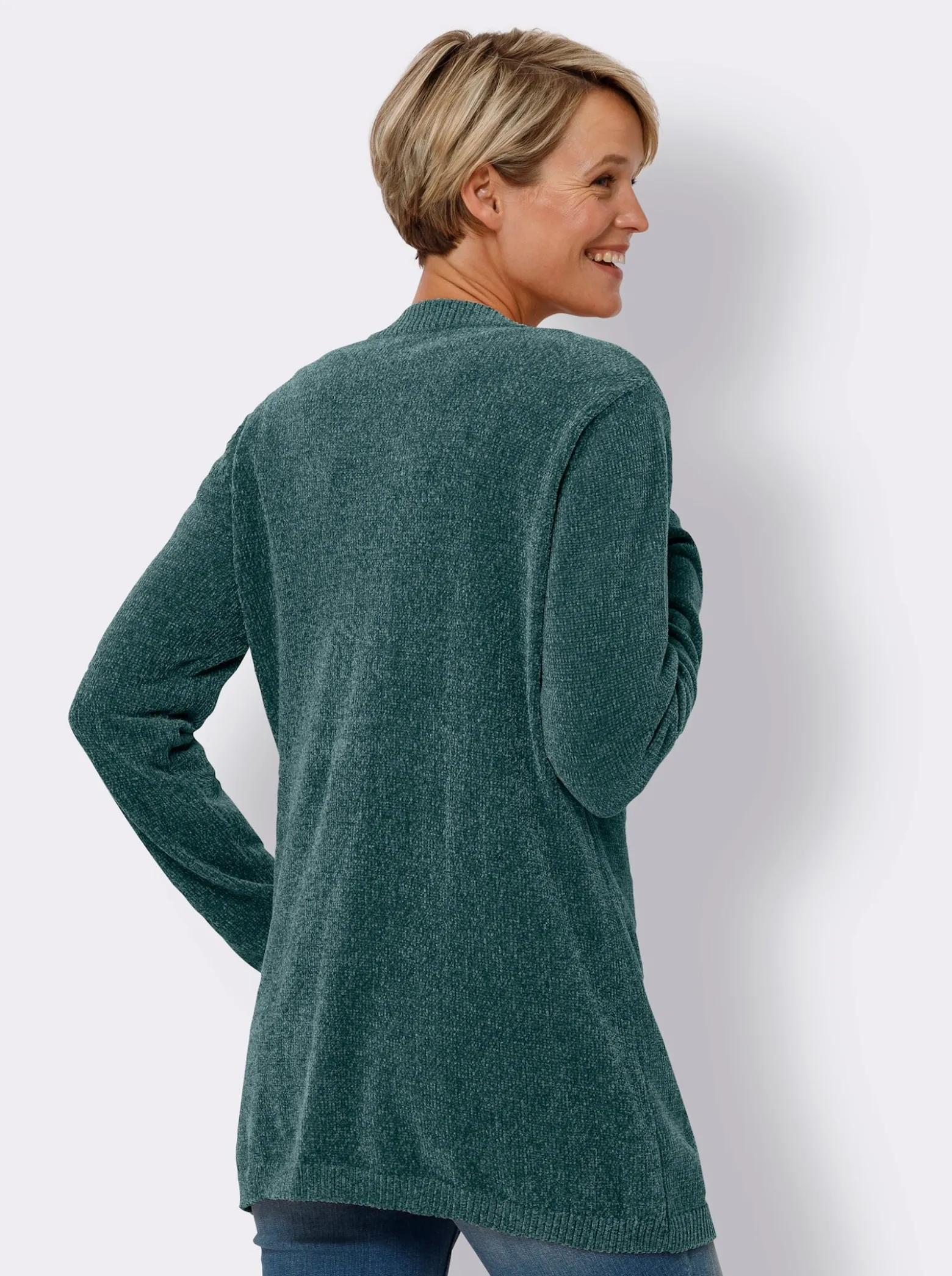 Strickjacke in Chenille-Qualität