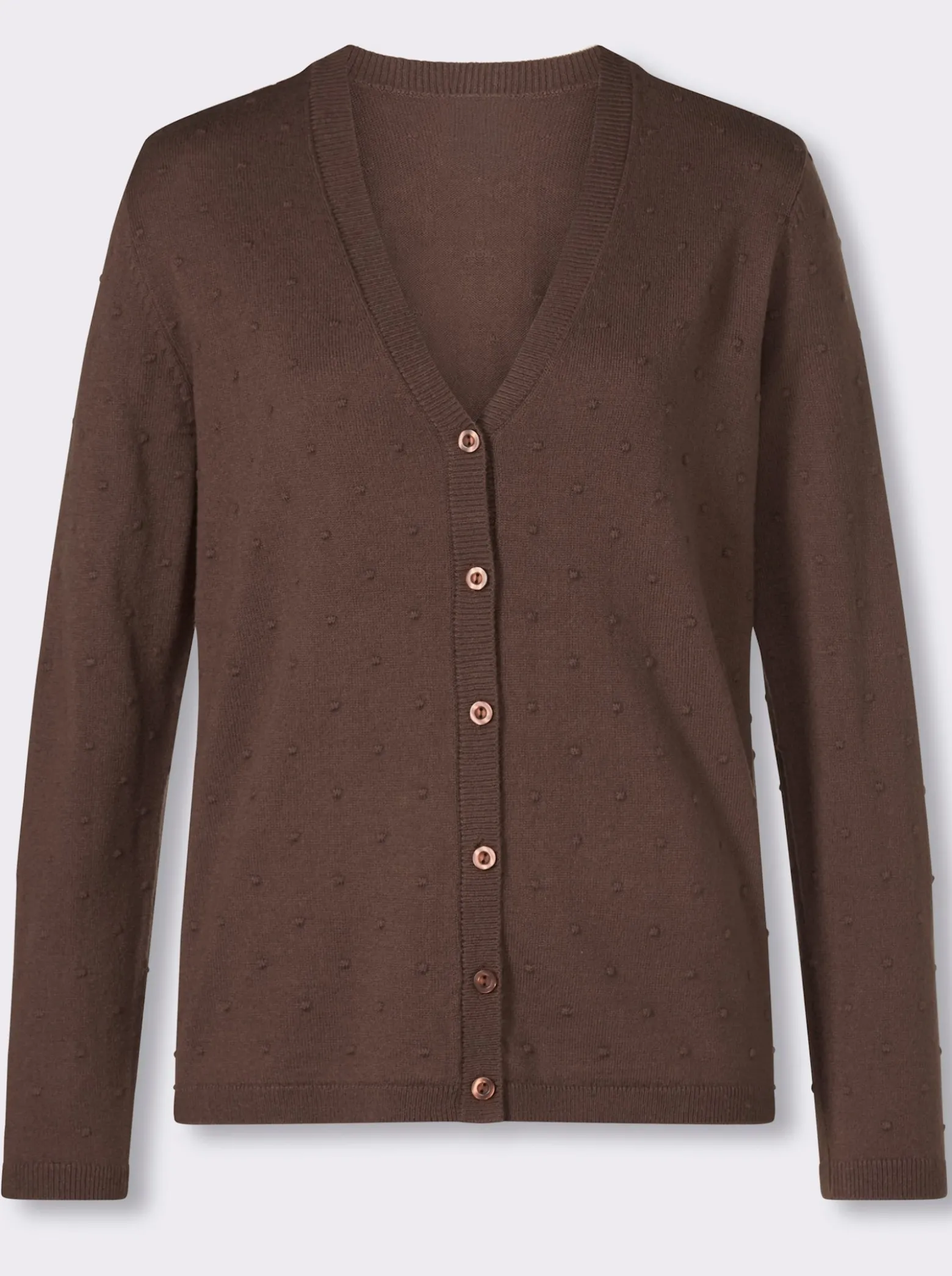 Strickjacke in 3D-Tupfen-Optik