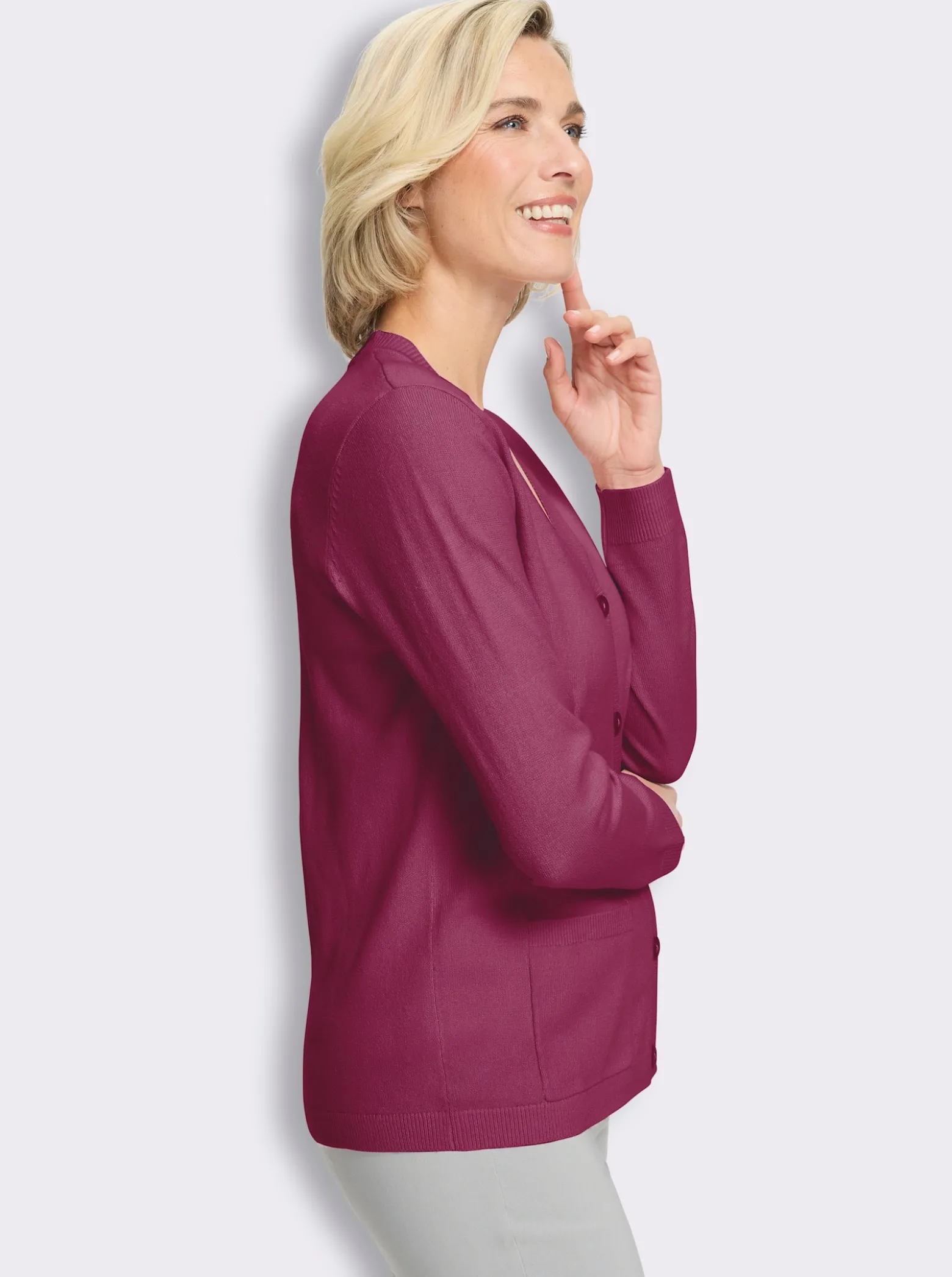 Strickjacke in Feinstrick-Qualität