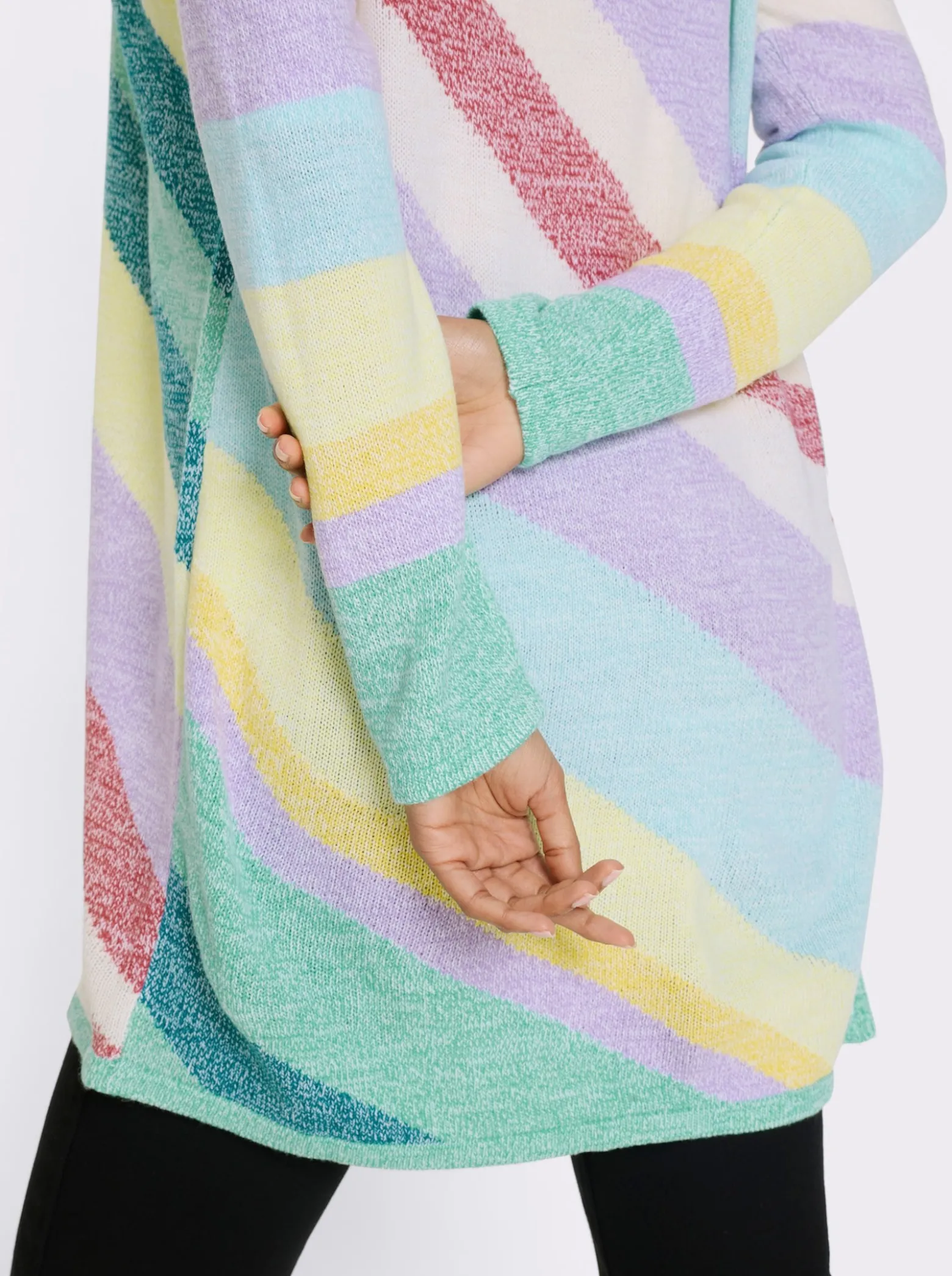 Strickjacke in langer, offener Form