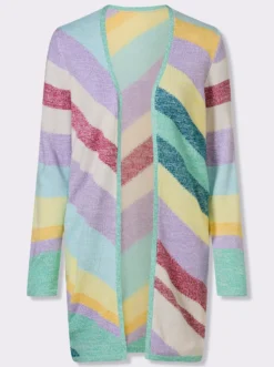 Strickjacke in langer, offener Form