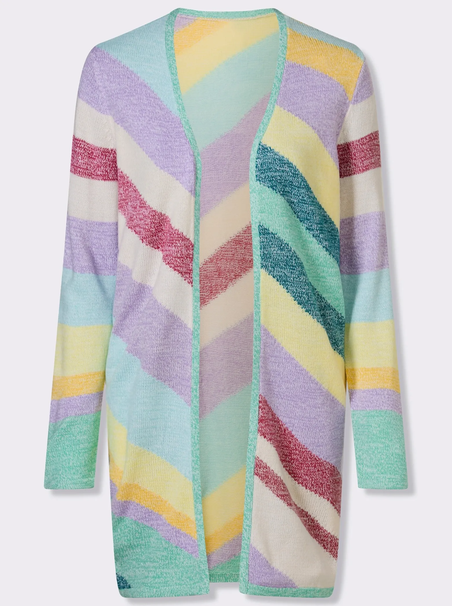 Strickjacke in langer, offener Form