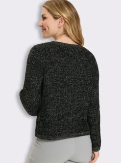 Strickjacke in Melange-Optik