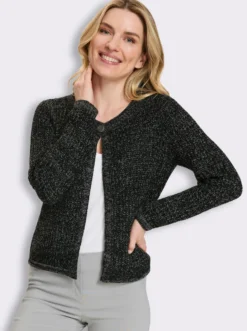 Strickjacke in Melange-Optik