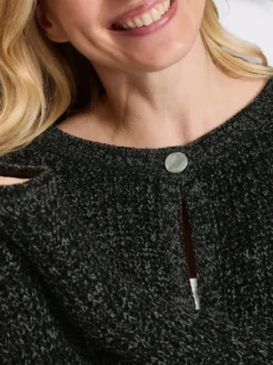 Strickjacke in Melange-Optik