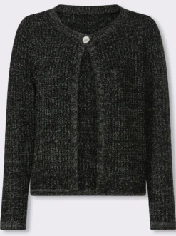 Strickjacke in Melange-Optik