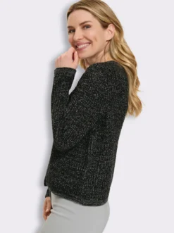 Strickjacke in Melange-Optik
