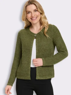 Strickjacke in Melange-Optik