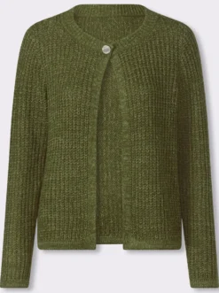 Strickjacke in Melange-Optik