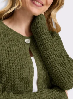Strickjacke in Melange-Optik