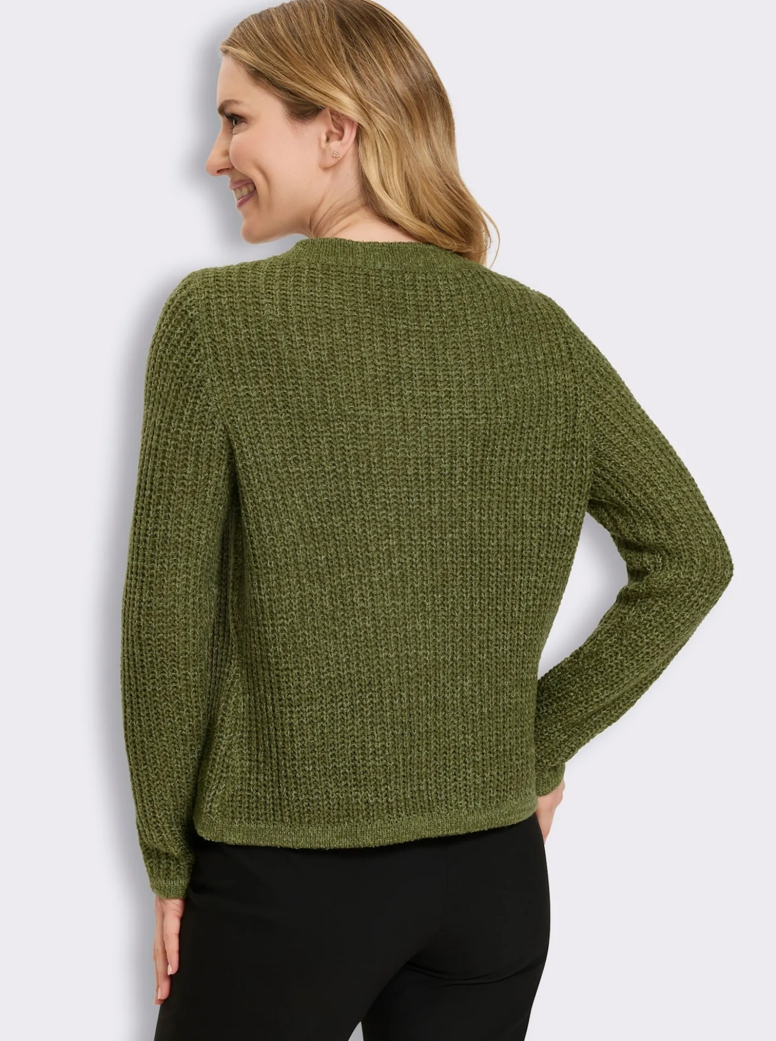 Strickjacke in Melange-Optik