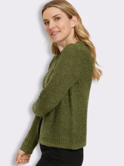 Strickjacke in Melange-Optik