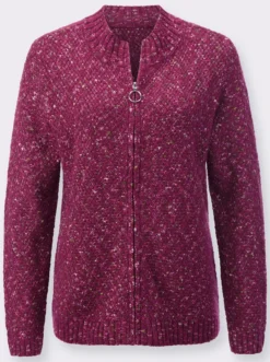 Strickjacke in Melange-Qualität