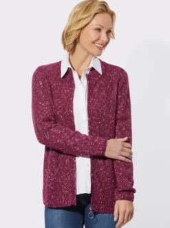 Strickjacke in Melange-Qualität