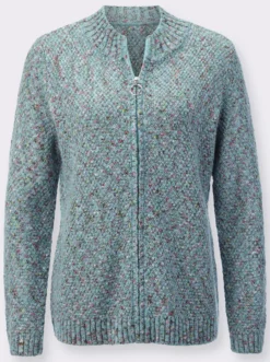 Strickjacke in Melange-Qualität