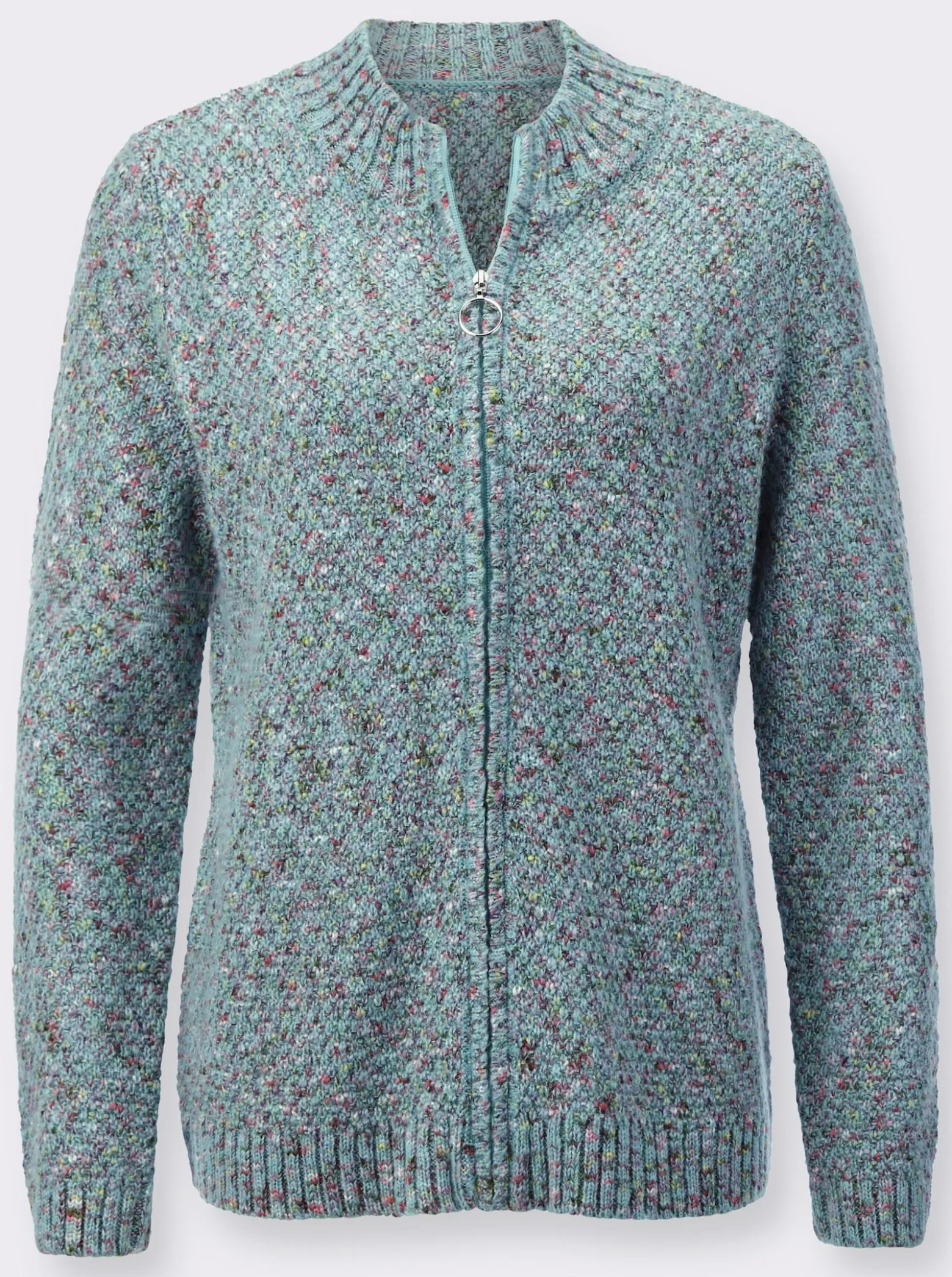 Strickjacke in Melange-Qualität