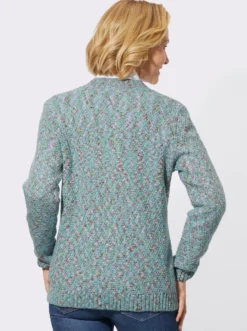 Strickjacke in Melange-Qualität