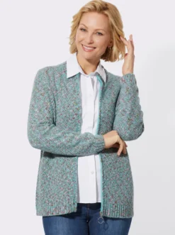 Strickjacke in Melange-Qualität