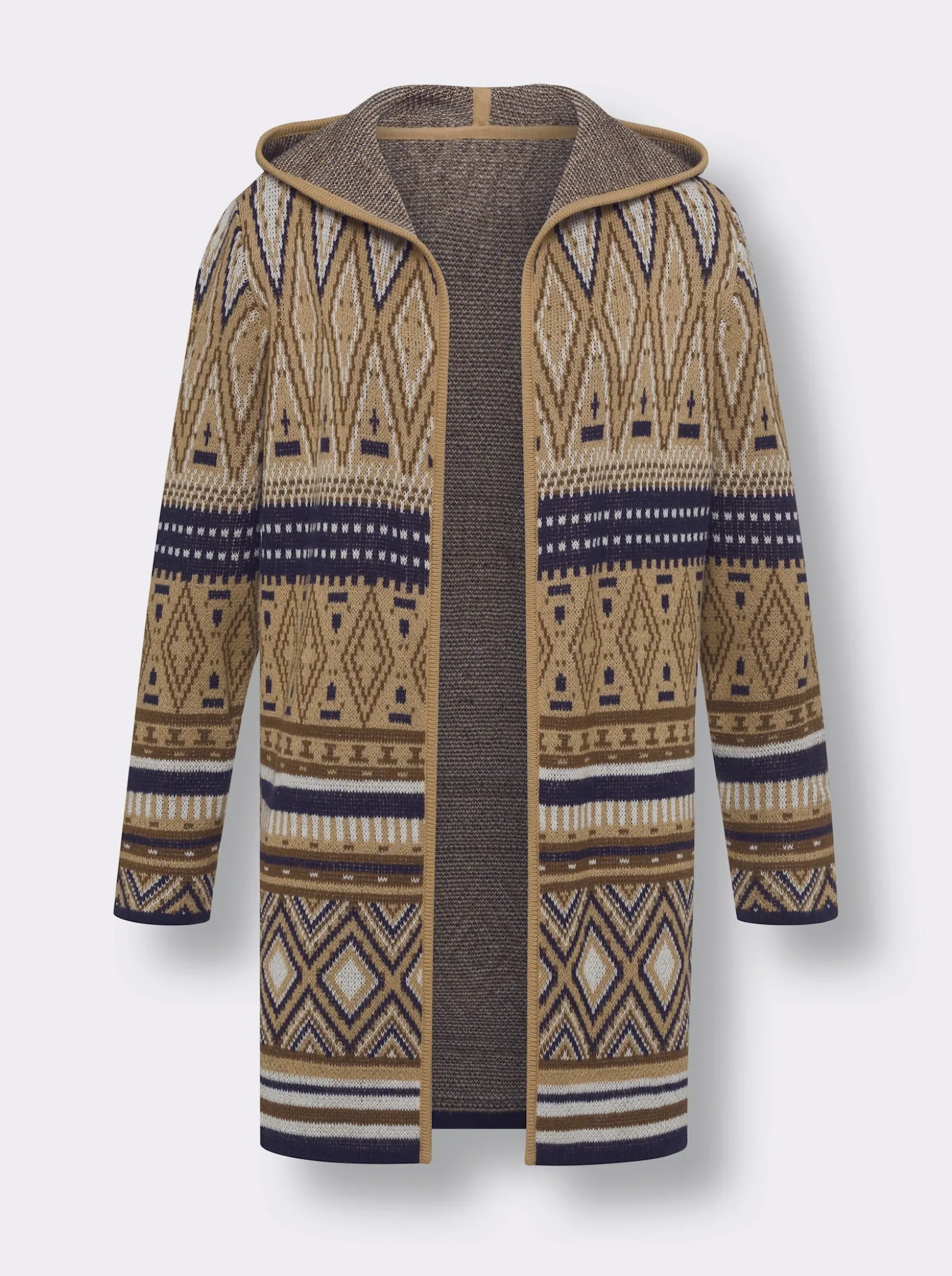 Strickjacke in Norweger-Jacquardmuster
