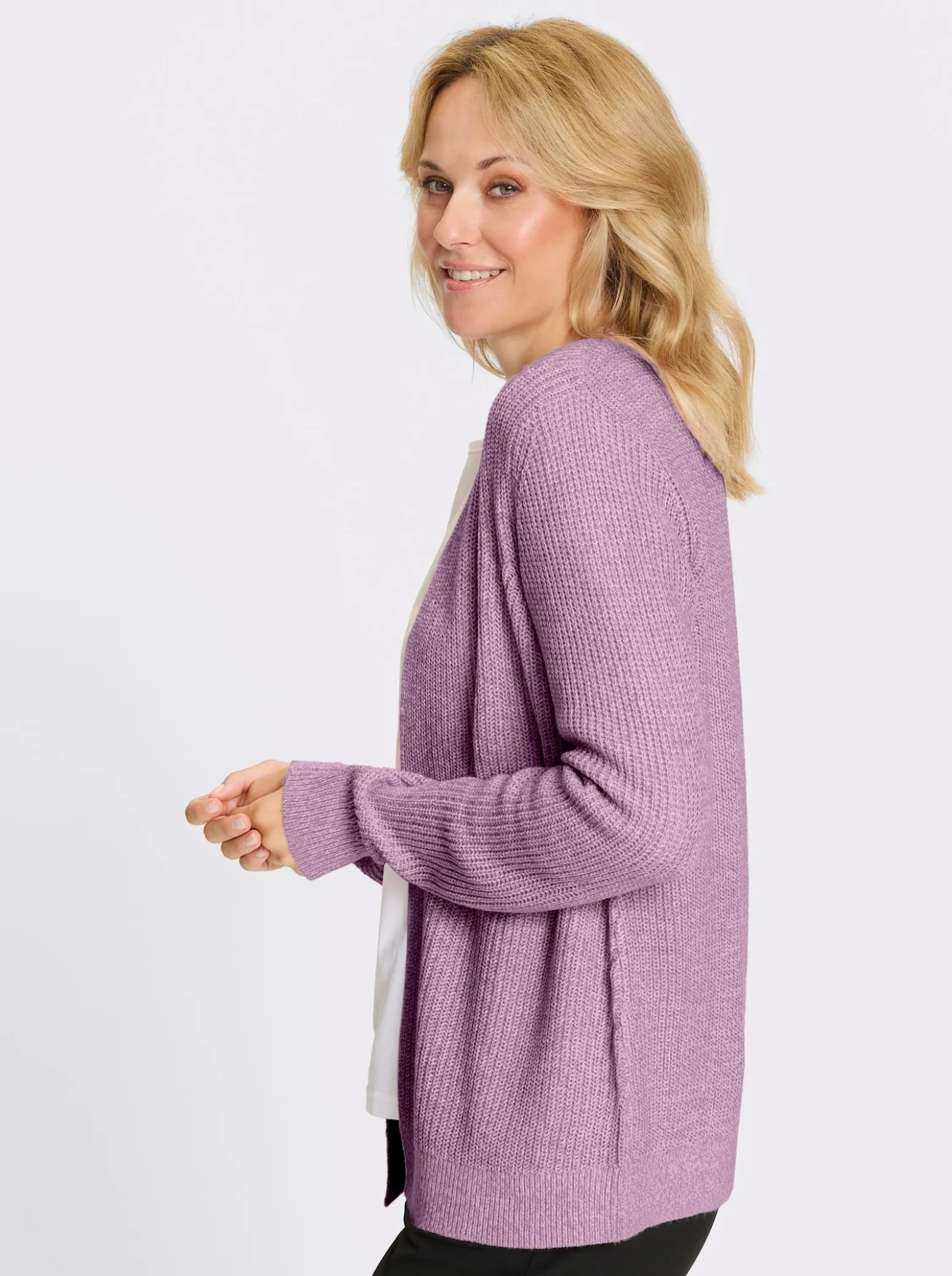 Strickjacke in offener Form