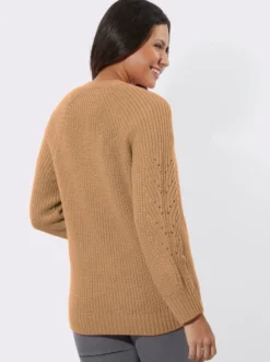 Strickjacke in Ripp-Optik