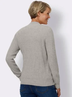 Strickjacke in Ripp-Optik, pflegeleicht