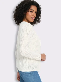 Strickjacke mit Ajour-Muster