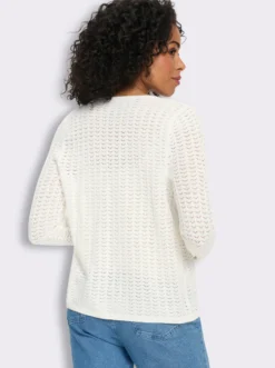 Strickjacke mit Ajour-Muster