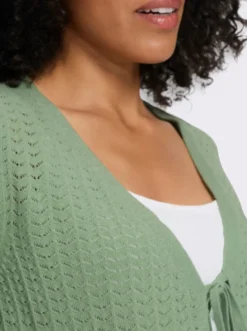 Strickjacke mit Ajour-Muster