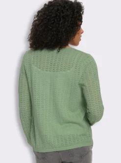 Strickjacke mit Ajour-Muster