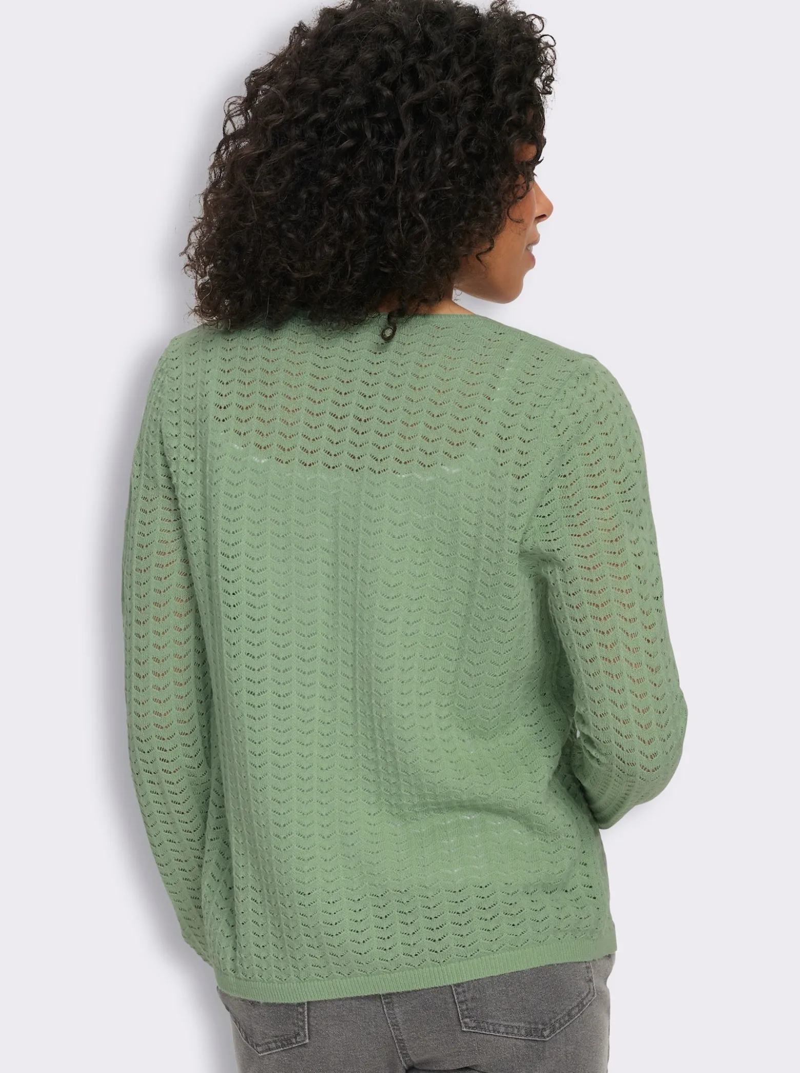 Strickjacke mit Ajour-Muster
