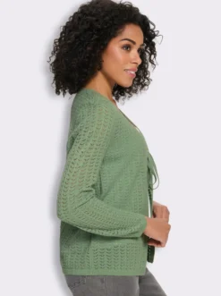 Strickjacke mit Ajour-Muster