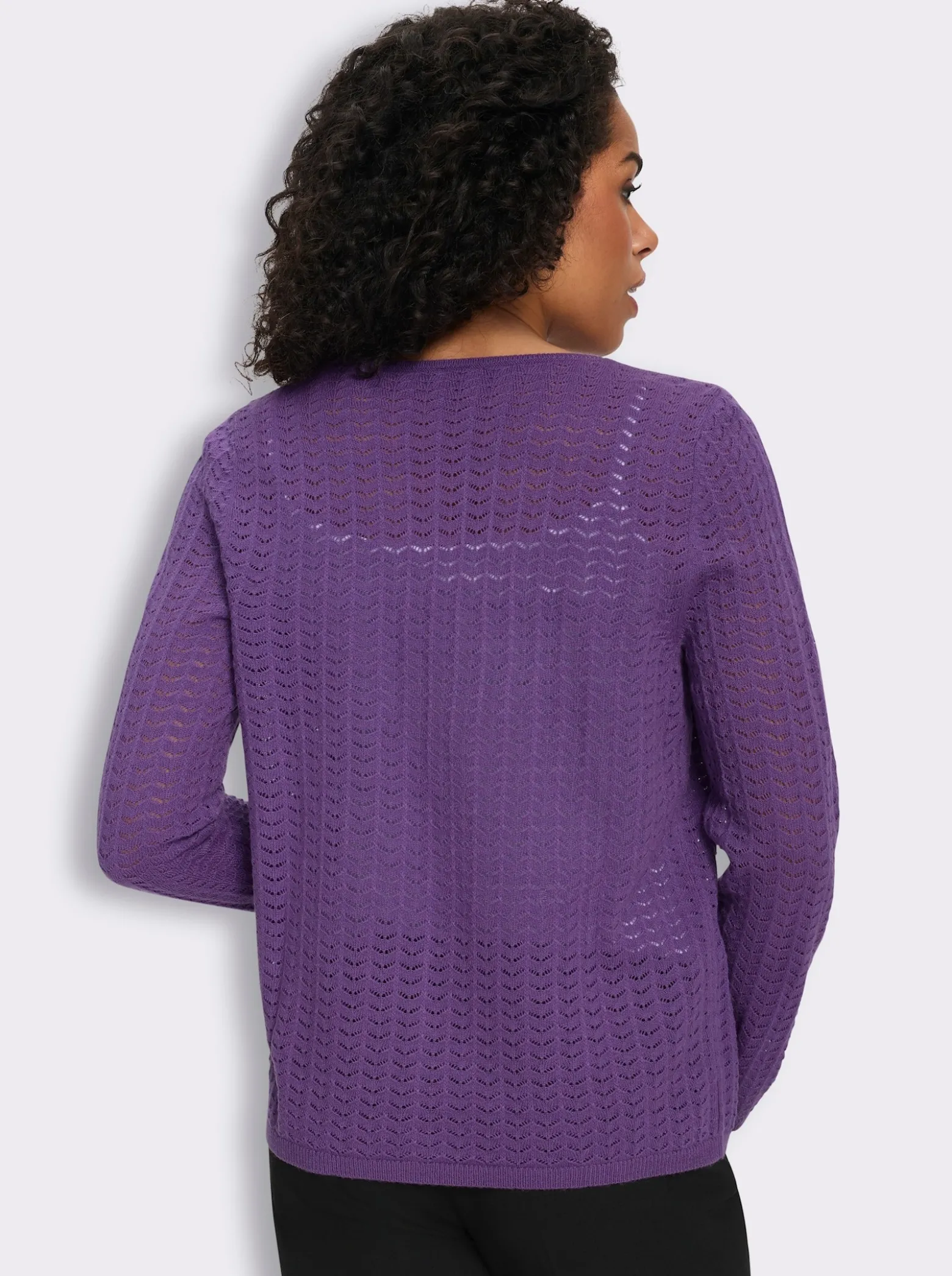 Strickjacke mit Ajour-Muster
