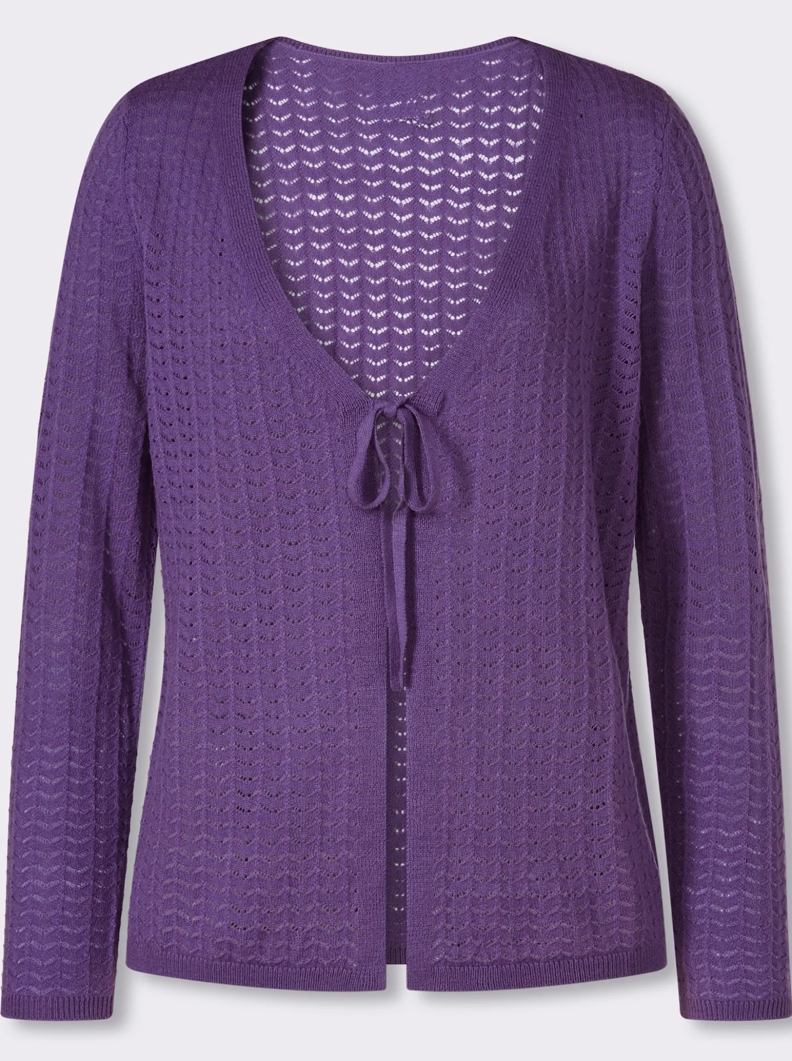 Strickjacke mit Ajour-Muster