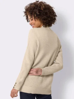 Strickjacke mit breiter Rippe
