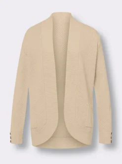 Strickjacke mit breiter Rippe
