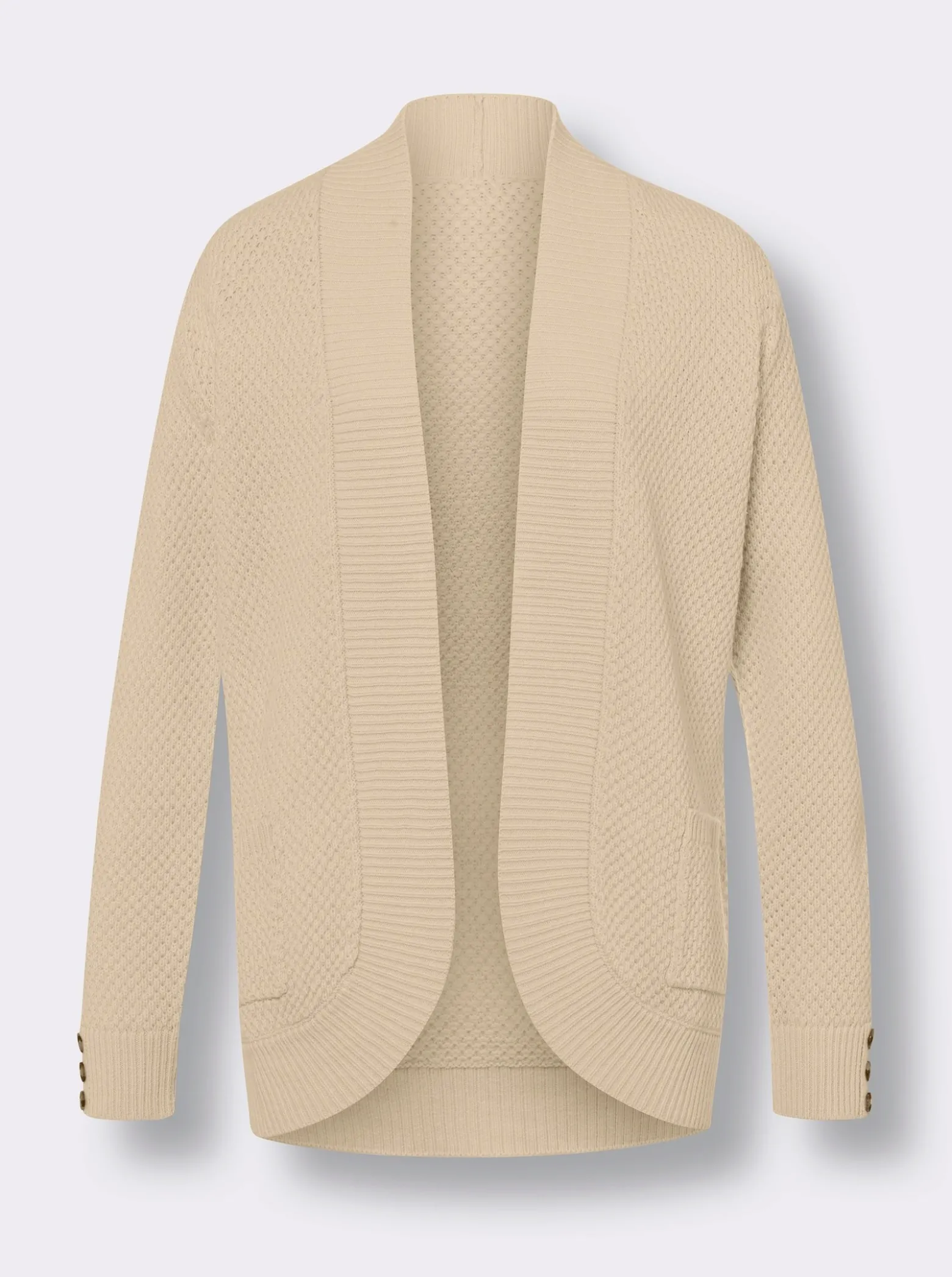 Strickjacke mit breiter Rippe