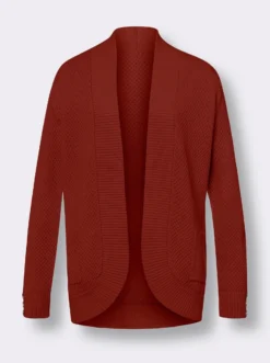 Strickjacke mit breiter Rippe