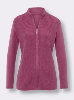 Strickjacke mit Diagonalstreifen