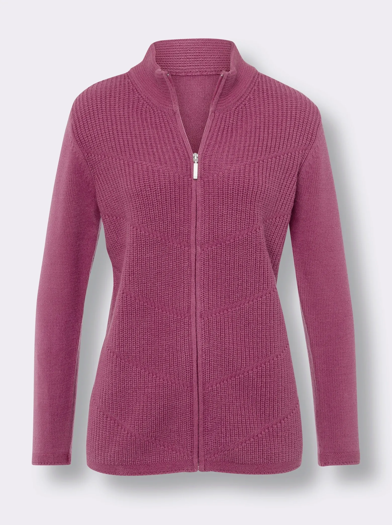 Strickjacke mit Diagonalstreifen