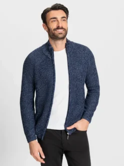 Strickjacke mit durchgehendem Reißverschluss
