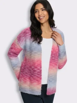 Strickjacke mit Effektgarn