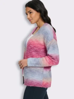 Strickjacke mit Effektgarn